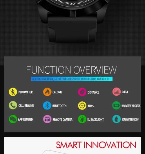 Bluetooth Metal Case 50m Waterproof, Android / Apple ios, Sync, Digital Full Function Watch,Quality