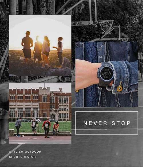 Skmei Digital Full Function Watch, 50 m (5atm) Waterproof, Sports / Outdoor, Luminous night-light