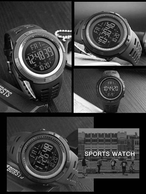 Skmei Digital Full Function Watch, 50 m (5atm) Waterproof, Sports / Outdoor, Luminous night-light