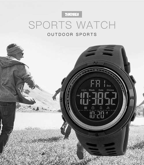 Skmei Digital Full Function Watch, 50 m (5atm) Waterproof, Sports / Outdoor, Luminous night-light