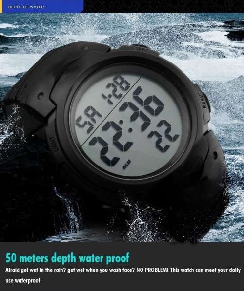 Quality, Large Clear Easy Read Digits, 50mWaterproof, Dress/Formal style, Luminous night-light