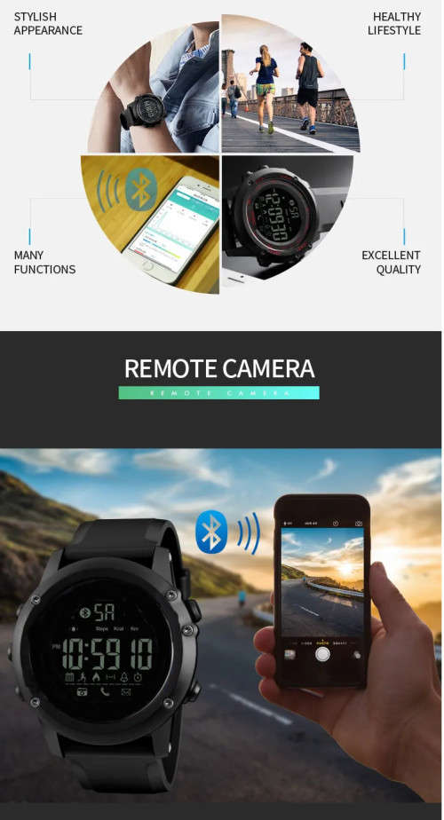 Bluetooth Android / Apple ios, Exercise, 50m Waterproof, Digital Full Function Watch,Quality