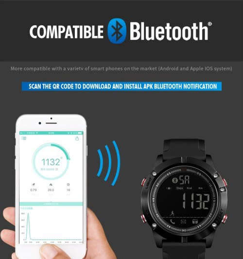 Metal Case 50m Waterproof, Bluetooth Android / Apple, Sync, Digital Full Function Watch, Quality.