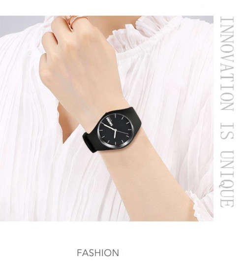 Integral Silicon Case, 30m Waterproof,  Analogue Watch, Quality, White, Red or Black.