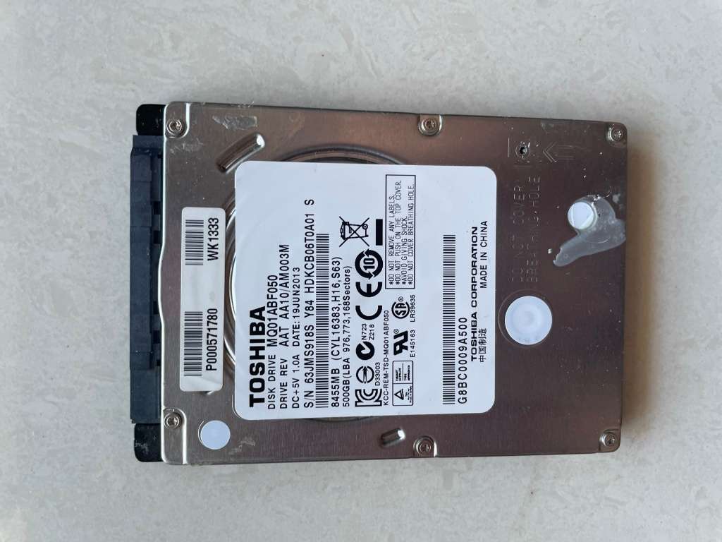 1 TB TOSHIBA  1000 GB 2.5inch Hard Drive For Laptop