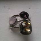 Pretty Tibetan Silver with Citrine, Rose Quartz & Amethyst Colour Rhino Stones