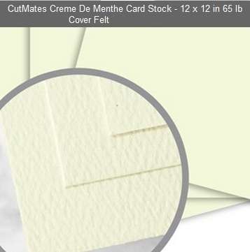 CUTMATES12x12" CREME DE MENTHE  -  The card stock that cuts like butter