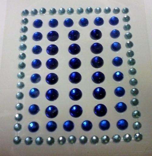 RHINESTONES  - STICK ON - BLUES (3 sizes)  90