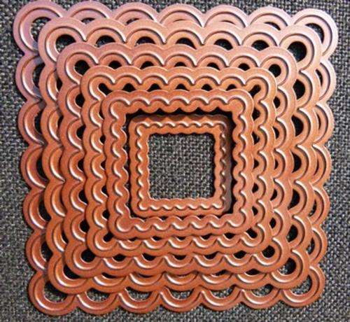 SIMPLY 2 DIE 4 DIES  -  SCALLOP & PLAIN SQUARE SET   ***SPECIAL***