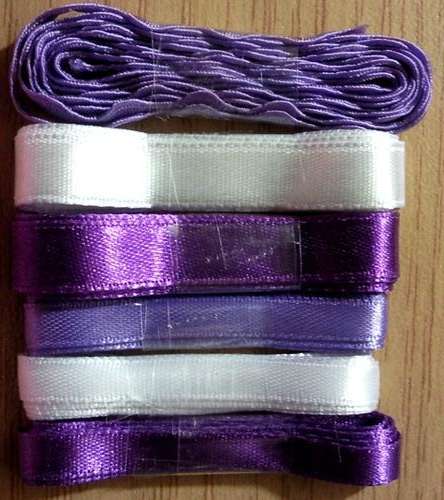 RIBBON PURPLE & WHITE MIX 6x1m
