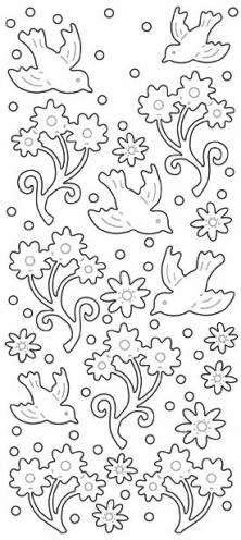 PEEL-OFFS  BIRDS - SILVER