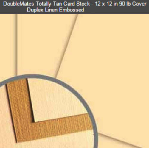 12x12" DOUBLEMATES - TOTALLY TAN  5x SHEETS