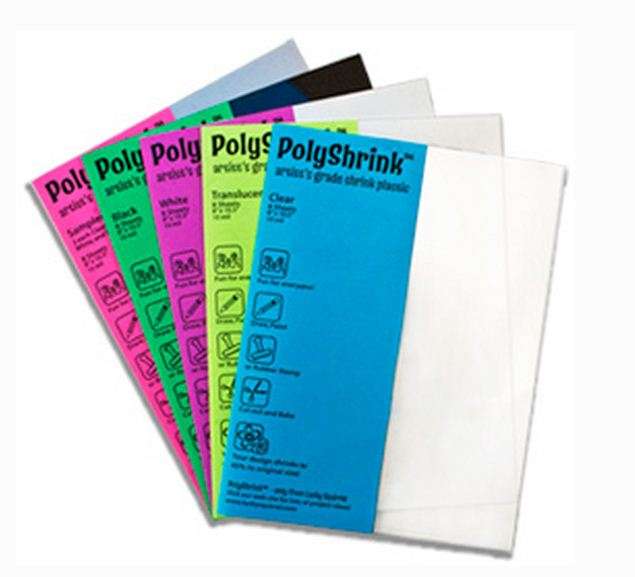 SHRINK PLASTIC - MIXED PACK (8x SHEETS)   Make your own embellishments