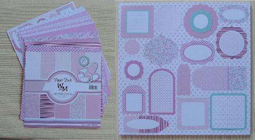12x12" WM PATTERN PAPER PACK PINK