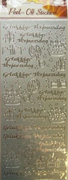 PEEL-OFFS  GELUKKIGE VERJAARSDAG -- SILWER