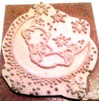 RUBBER STAMP - TEDDY IN THE MOON