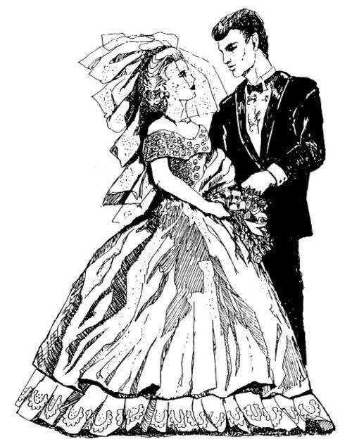 RUBBERSTAMP - WEDDING COUPLE 2