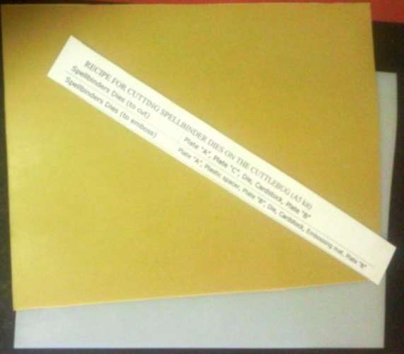 CUTTLEBUG ADAPTER SET FOR SPELLBINDER DIES