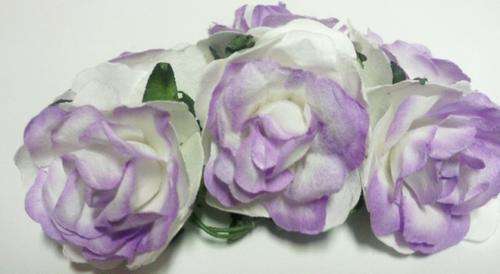 3cm PAPER ROSES LILAC 6