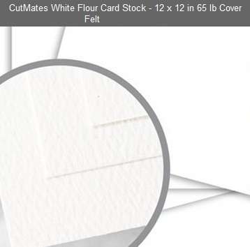 CUTMATES12x12" WHITE FLOUR  - The card stock that cuts like butter