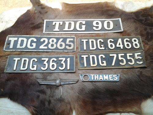 5 Car Number Plates + 2 Badges