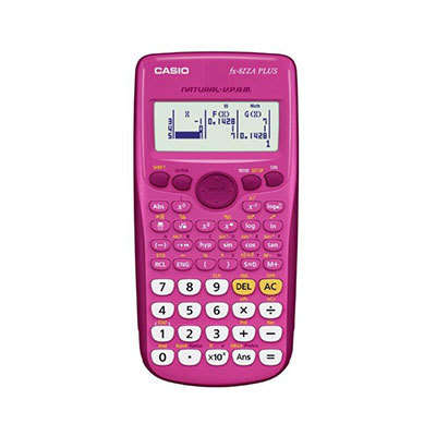 Casio FX-82ZA Plus Scientific Calculator (Pink and Blue)