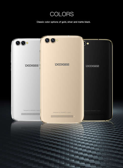 DOOGEE X30 Mobile phone Quad Camera 2x8.0MP+2x5.0MP Android 7.0 3360mAh 5.5'' HD MTK6580A Quad Core