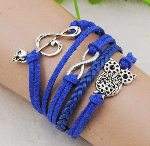 Owl Friendship infinity Charm Bracelet
