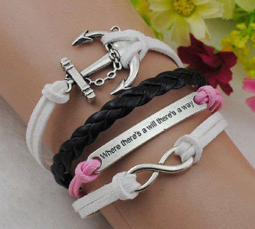 Anchor Infinity Bracelet