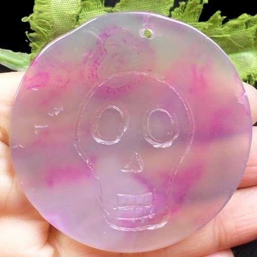 Beautiful Onyx Agate Pendant Bead 5.5cm x 2mm, weight 18g (147419635)