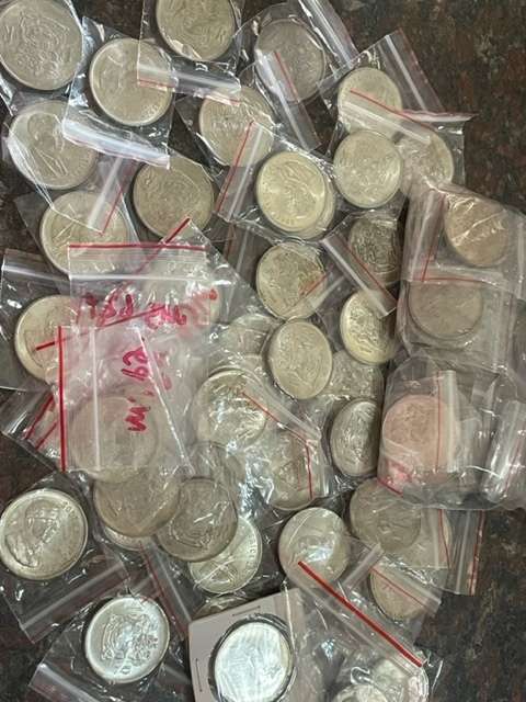 Silver one rand lot - 92 coins
