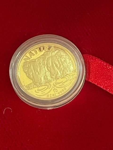 Natura lion 1/10th Gold coin