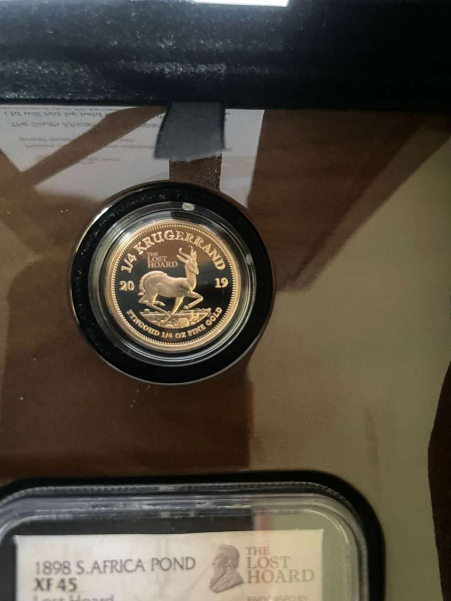 Lost Hoard Kruger 1 Pond(XF45) and 1/4 Ounce Proof Kruger rand