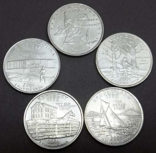 2001 US State Quarters full set