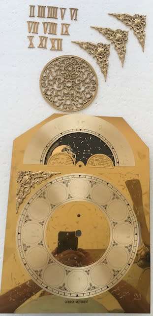 GRANDFATHER  HERMLE CLOCK DIAL PARTS