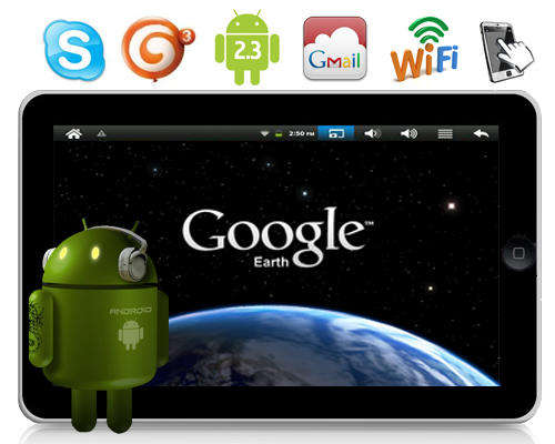 2012 version Google Android 2.3 PAD with Camera~Tablet PC~~laptop~ 3G~MID~LAN~Silver