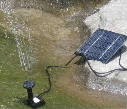 Mini Solar Brushless Fountain Pond Rockery Water Pump 12 x 8cm Square Panel 7V 150L/H