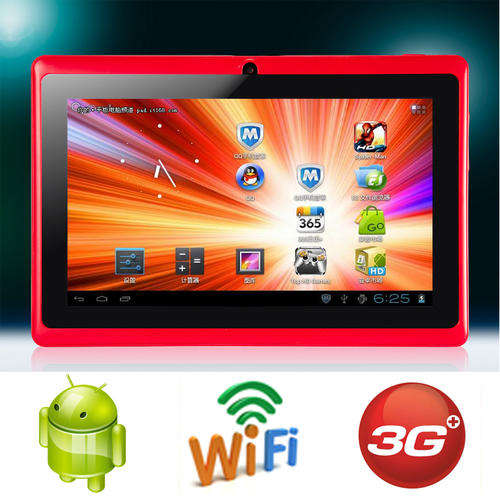 Amazing 7 Inch Dual Cam ANDROID 4.2 - 512MB RAM - 4GB built-in memory- 3G - WIFI - Bluetooth ~ RED