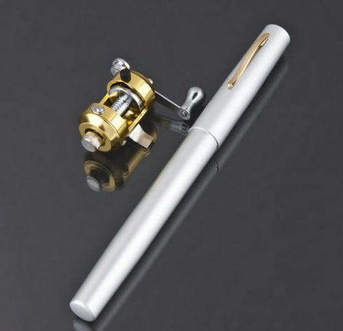 Mini Portable Telescopic Pocket Pen Fishing Rod Aluminum Alloy Pole Reel