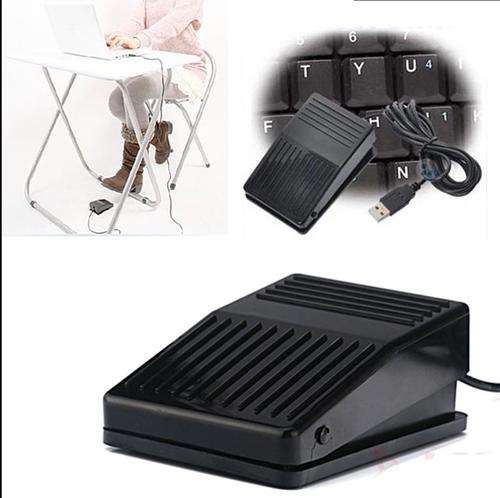 USB Foot Control Action Keyboard Switch Pedal Free Driver HID for Video Game PC