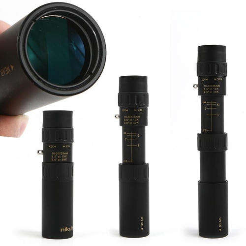 Outdoor Mini 10-30x25 High Power Zoom Optical Monocular Telescopes