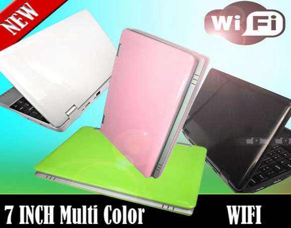 7" Mini Laptop Netbook Computer Notebook WIFI WindowsCE~White