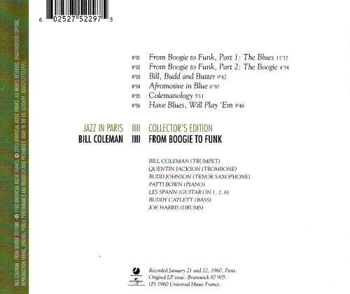 bill coleman - from boogie to funk CD