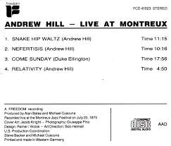andrew hill - live at montreux - CD