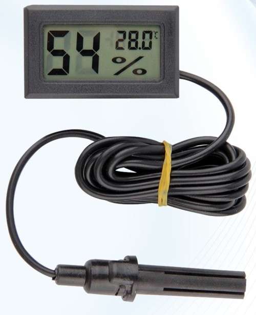 Temperature and Humidity Meter with Probe (BLACK) **IN STOCK**