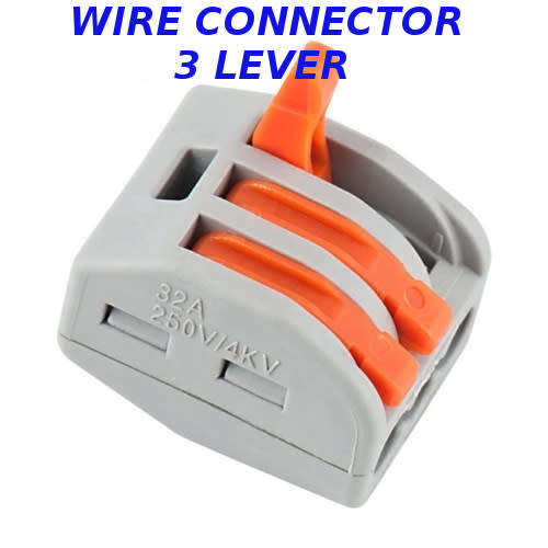 Wire Connector WAGO 3 Lever for 0.08mm to 4mm wire **LOCAL STOCK**
