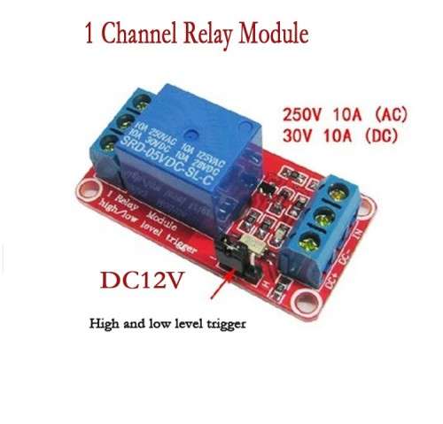Relay Module 1 Channel 12 V with Optocoupler - High/Low Level Trigger **LOCAL STOCK**