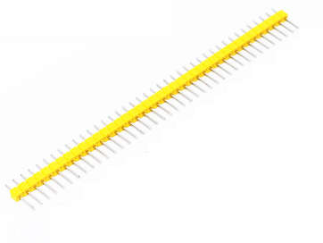 Header Pins Male 40 Pin 2.54mm Straight Single Row - YELLOW ***LOCAL STOCK***