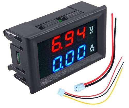 Voltmeter + Amp Red/Blue 3 Digit Display DC 0-100V/ 0-10A **LOCAL STOCK**