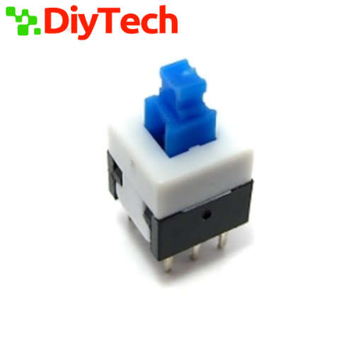 SWITCH SELF LOCKING MICRO SWITCH 8 x 8mm 6 PIN **LOCAL STOCK**